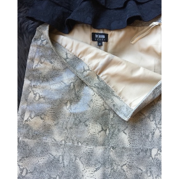 For Joseph SUEDE Snake Skin Print Midi Skirt 🐍 - Picture 3 of 8